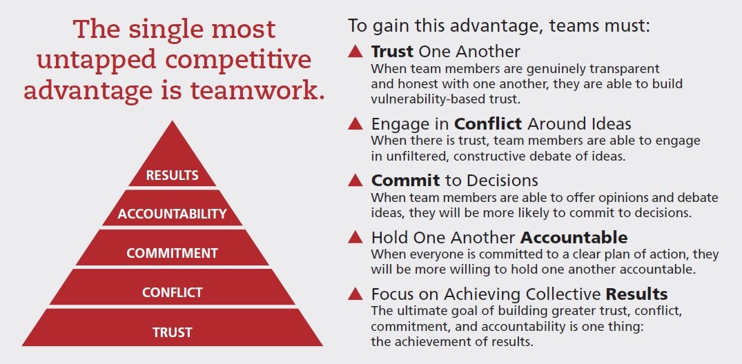 5 behaviours of a cohesive team